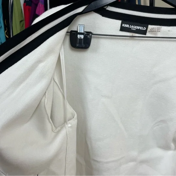Karl Lagerfeld Black and White Knit Top - Picture 4 of 4